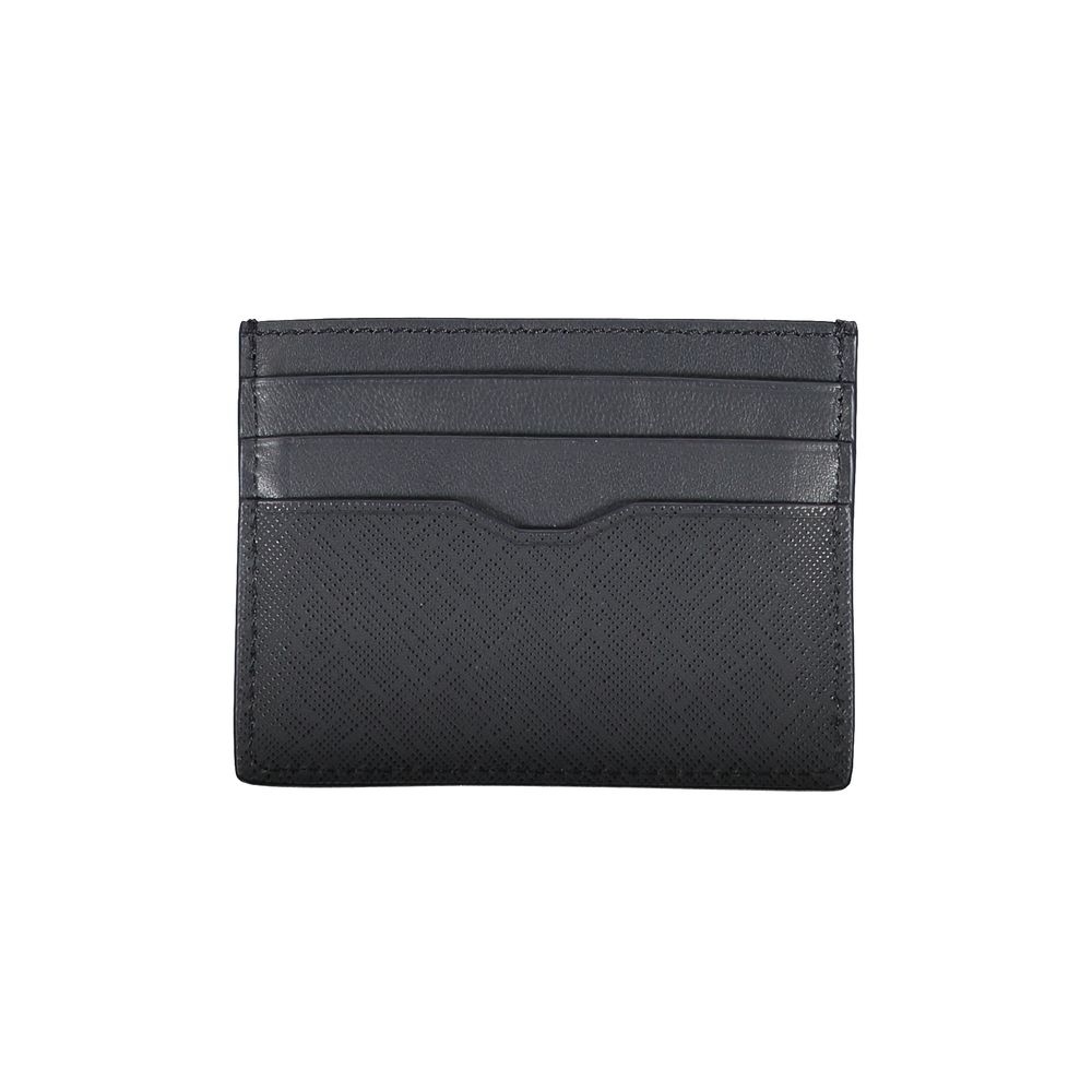 Blue Leather Men Wallet