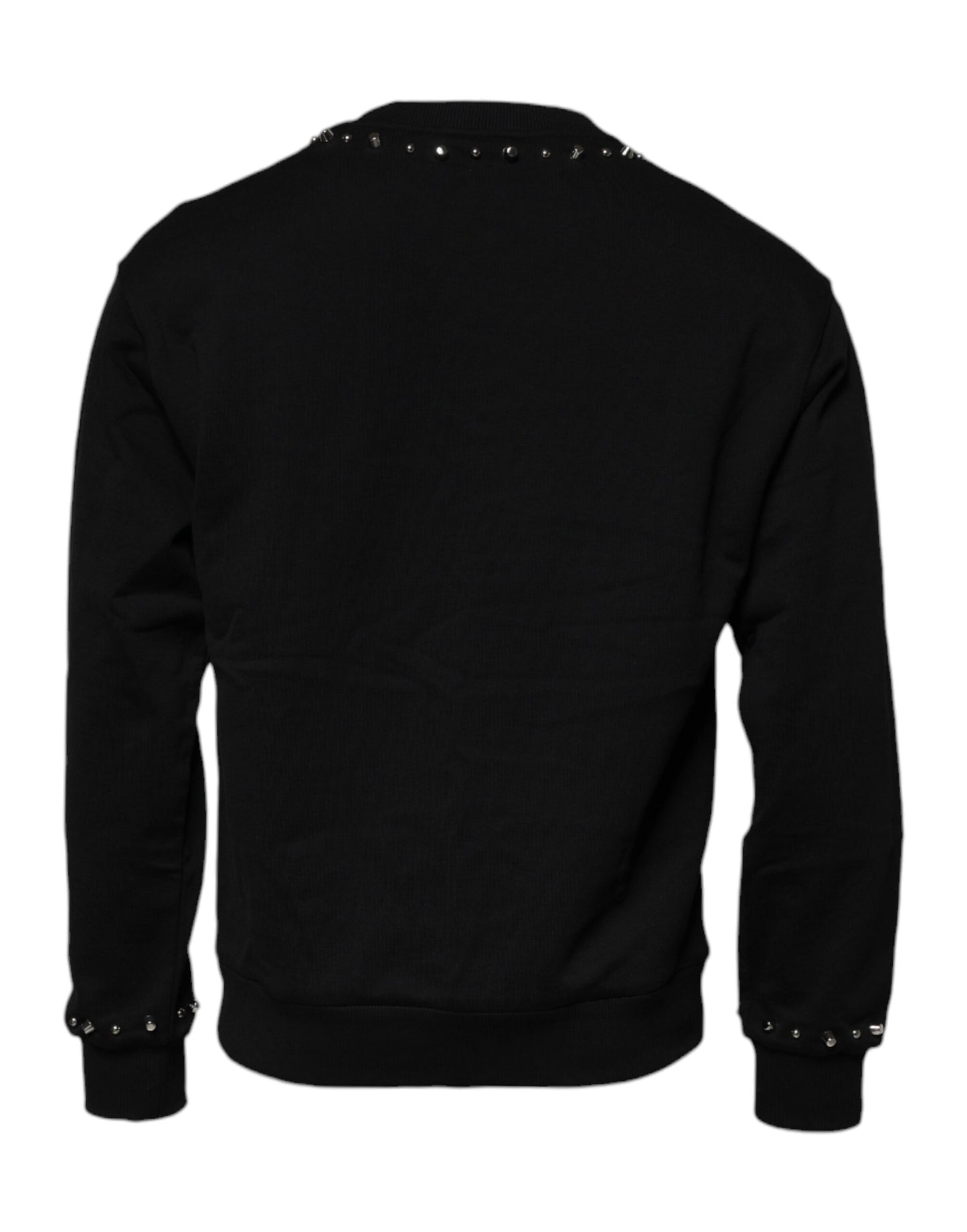 Schwarzes Sweatshirt mit Logo und Nieten