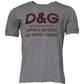 T-shirt da uomo in cotone con stampa logo grigio e scollo rotondo