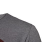 T-shirt da uomo in cotone con stampa logo grigio e scollo rotondo