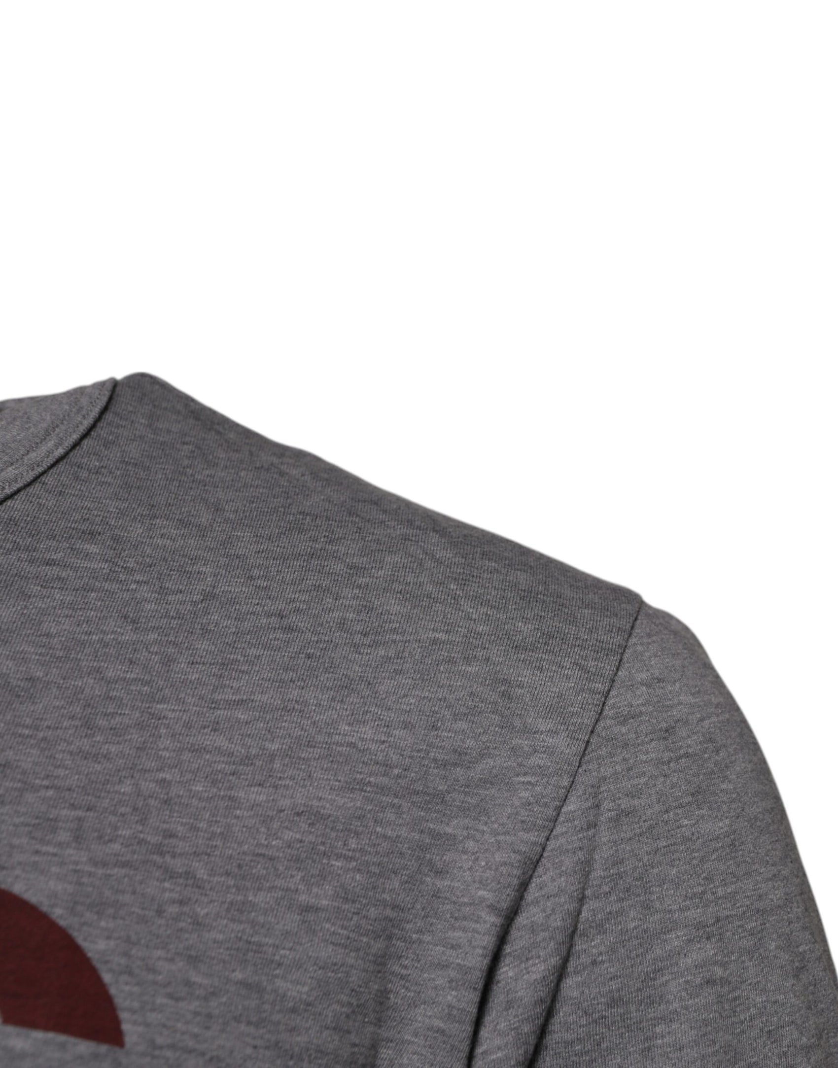 Graues Herren-T-Shirt aus Baumwolle mit Rundhalsausschnitt und Logo-Print