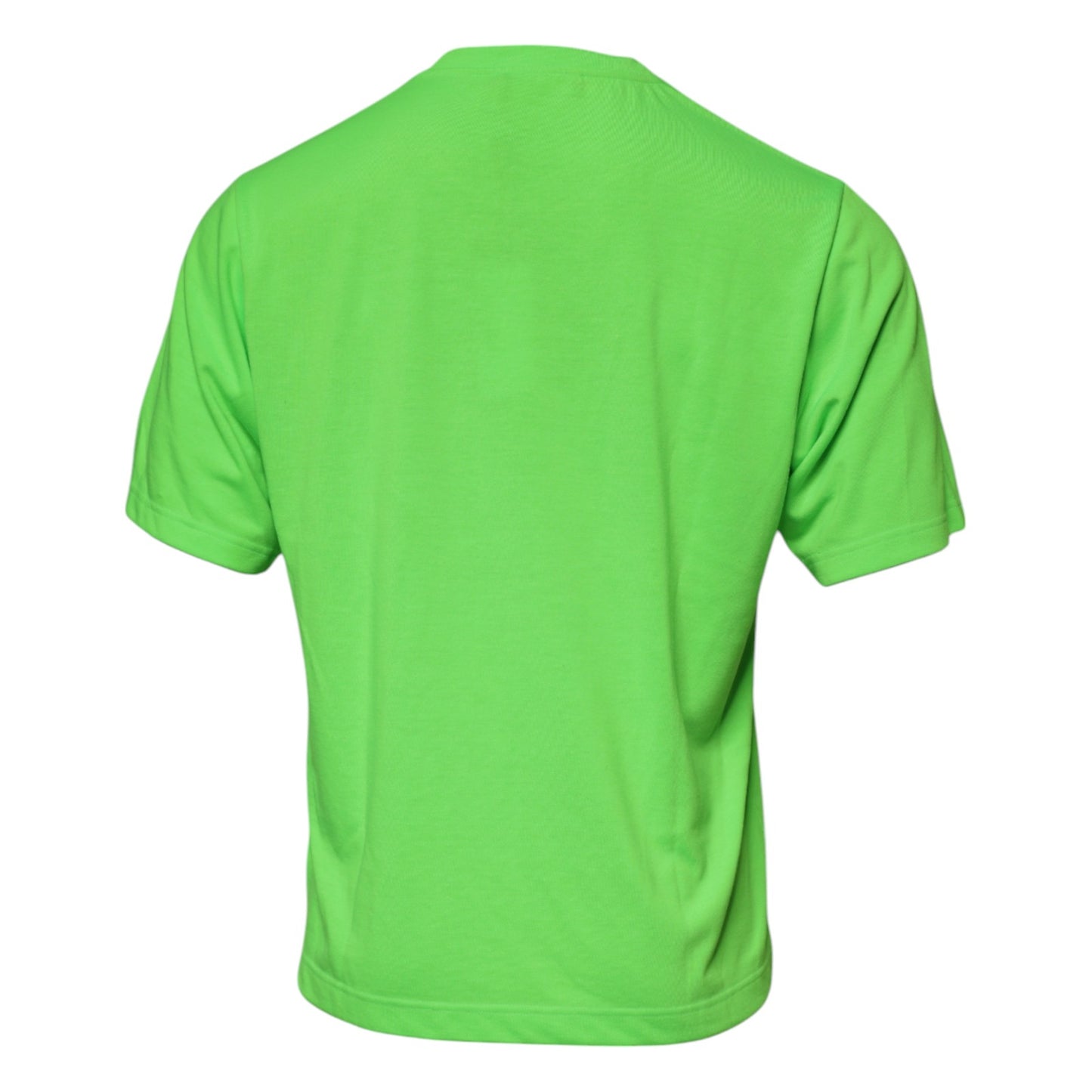 Grünes T-Shirt aus Polyester mit Rundhalsausschnitt und Logo