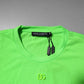 Grünes T-Shirt aus Polyester mit Rundhalsausschnitt und Logo