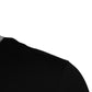 Schwarzes Herren-T-Shirt aus Baumwolle mit Rundhalsausschnitt und Logo