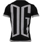 Schwarzes Herren-T-Shirt aus Baumwolle mit Rundhalsausschnitt und Logo