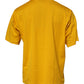 Dunkelgelbes Herren-T-Shirt aus Baumwolle mit Rundhalsausschnitt und Logo