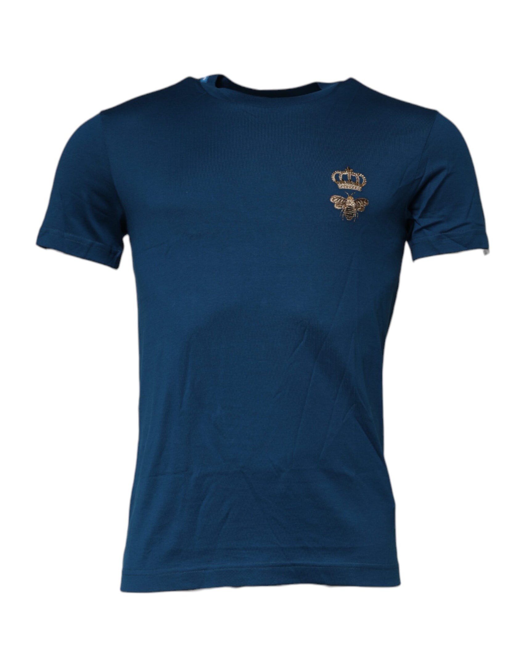 Blue Crown Bee Cotton Herren T-Shirt mit Rundhalsausschnitt