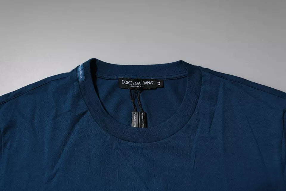 Blue Crown Bee Cotton Herren T-Shirt mit Rundhalsausschnitt