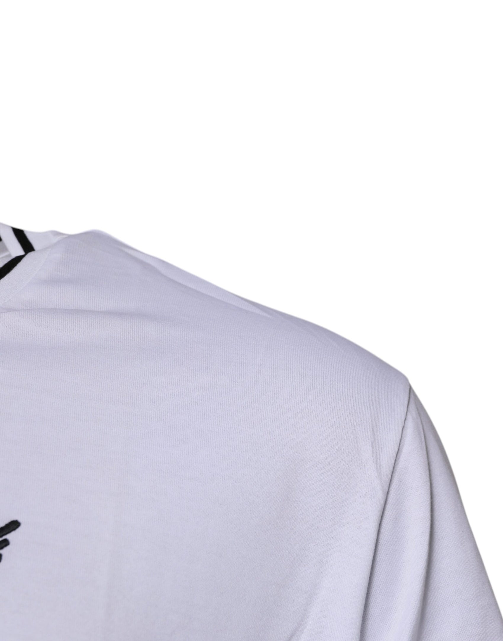 Weißes Kurzarm-T-Shirt mit Herz-Jesu-Motiv