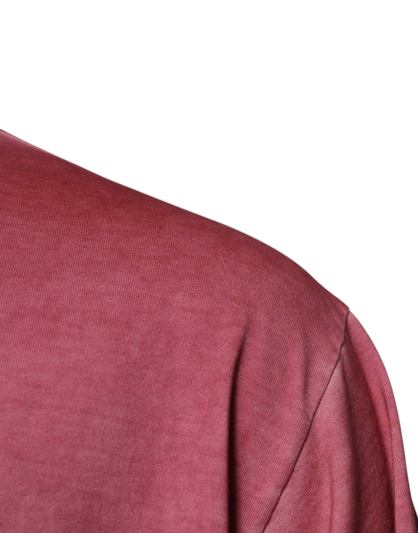 Rosafarbenes Baumwoll-T-Shirt mit Rundhalsausschnitt und Logo-Print