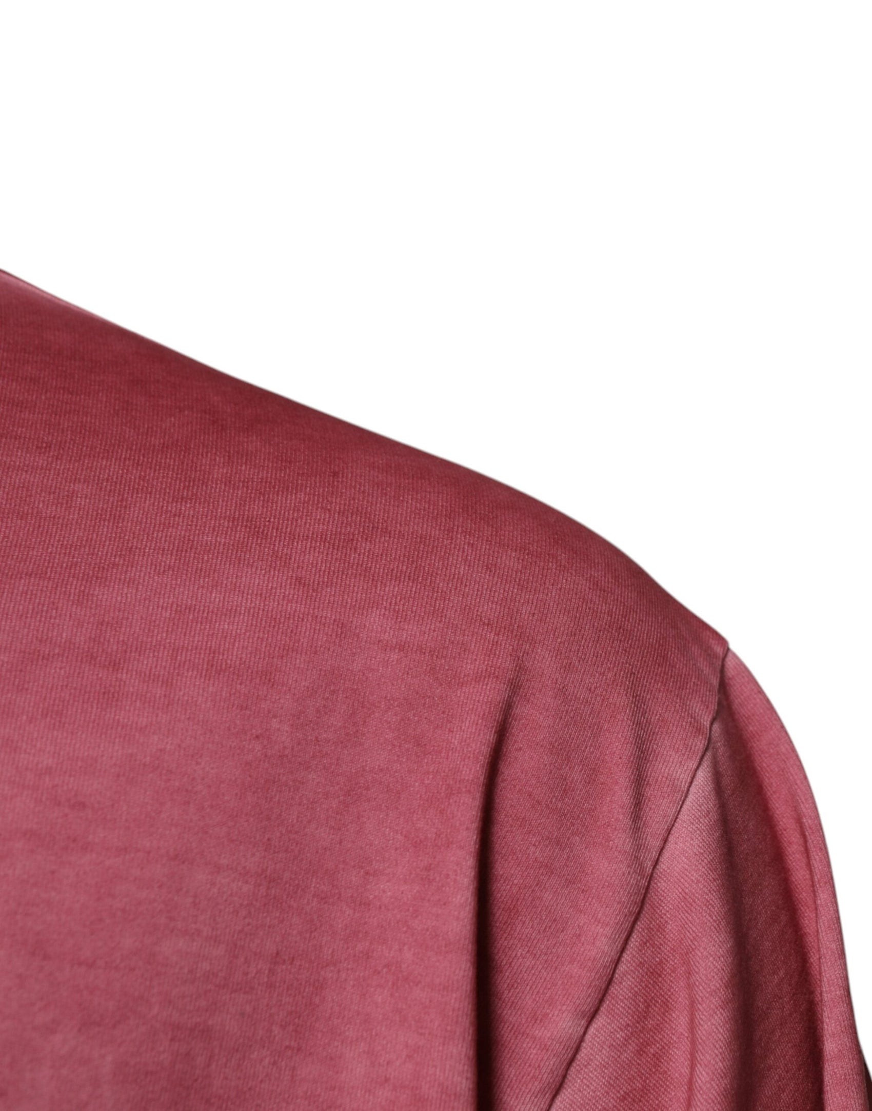 Rosafarbenes Baumwoll-T-Shirt mit Rundhalsausschnitt und Logo-Print