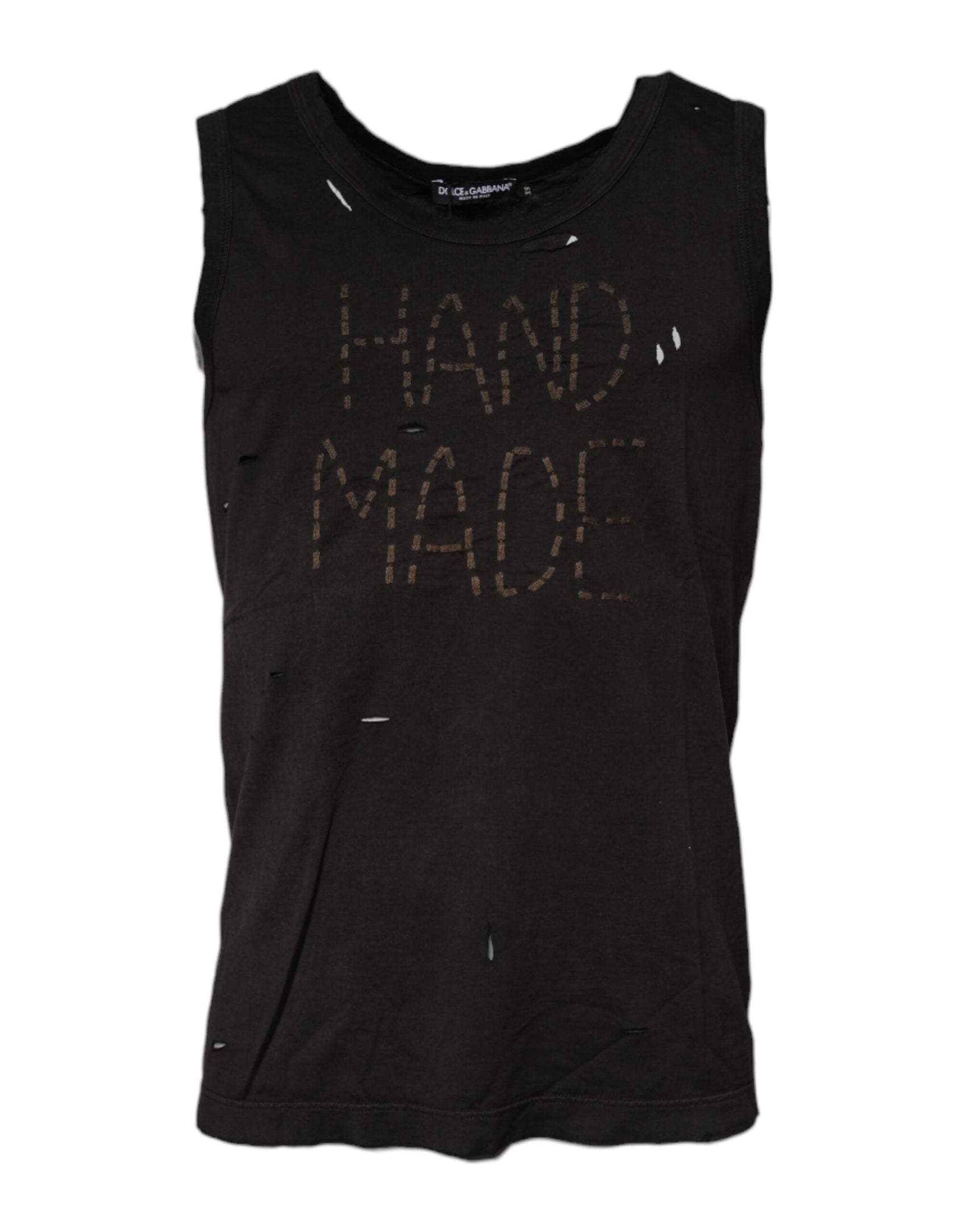 Schwarzes ärmelloses Tank-T-Shirt mit Rundhalsausschnitt