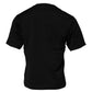 Schwarzes Baumwoll-T-Shirt mit Rundhalsausschnitt und Logo-Patch