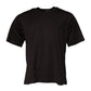 Dunkelbraunes T-Shirt aus Baumwolle mit Rundhalsausschnitt und Logo