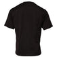 Dunkelbraunes T-Shirt aus Baumwolle mit Rundhalsausschnitt und Logo