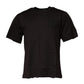 Dunkelbraunes T-Shirt aus Baumwolle mit Rundhalsausschnitt und Logo