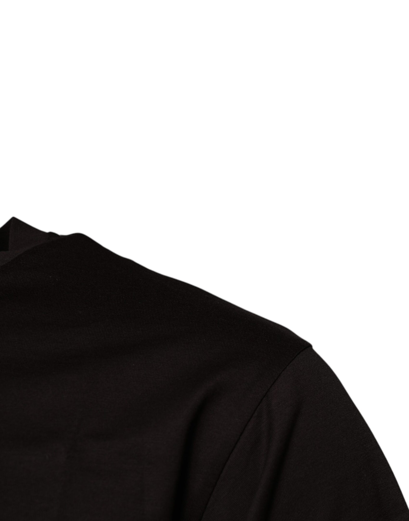 Dunkelbraunes T-Shirt aus Baumwolle mit Rundhalsausschnitt und Logo