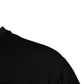 Schwarzes Baumwoll-T-Shirt mit Rundhalsausschnitt und DG-Logo