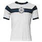 T-shirt girocollo da uomo in cotone con stampa logo bianco