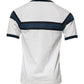 T-shirt girocollo da uomo in cotone con stampa logo bianco