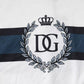 T-shirt girocollo da uomo in cotone con stampa logo bianco