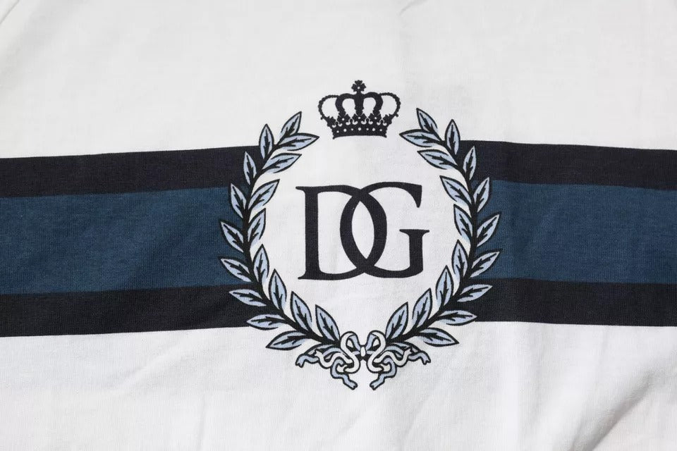 Weißes Herren-T-Shirt aus Baumwolle mit Rundhalsausschnitt und Logo-Print