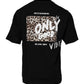 T-shirt girocollo in cotone con stampa leopardata Black Amore