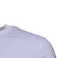 Weißes Baumwoll-T-Shirt mit Rundhalsausschnitt und Logo-Schild