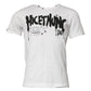 Weißes Baumwoll-T-Shirt mit Rundhalsausschnitt und grafischem Print