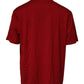 Rotes Baumwoll-T-Shirt mit Rundhalsausschnitt und Logoband