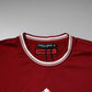 Rotes Baumwoll-T-Shirt mit Rundhalsausschnitt und Logo-Krone