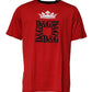 T-shirt girocollo in cotone con logo rosso e corona