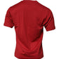 Rotes T-Shirt aus Baumwolle mit Rundhalsausschnitt und DG-Logo