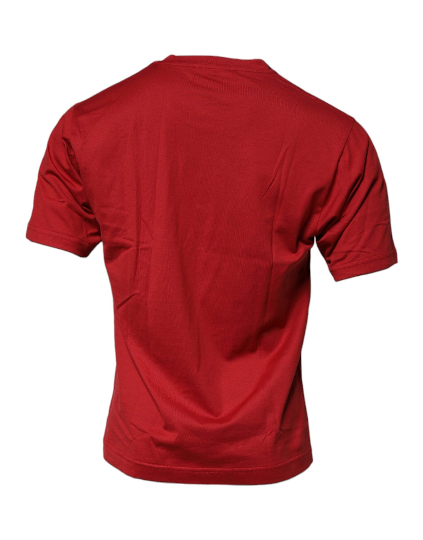 Rotes T-Shirt aus Baumwolle mit Rundhalsausschnitt und DG-Logo