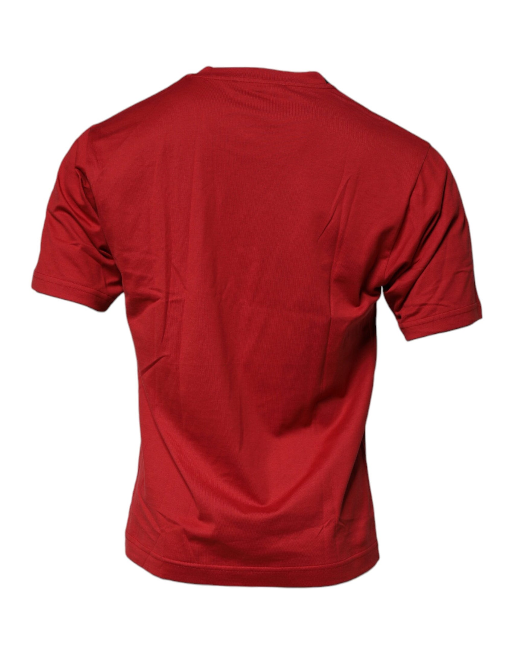 Rotes T-Shirt aus Baumwolle mit Rundhalsausschnitt und DG-Logo