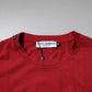 Rotes T-Shirt aus Baumwolle mit Rundhalsausschnitt und DG-Logo