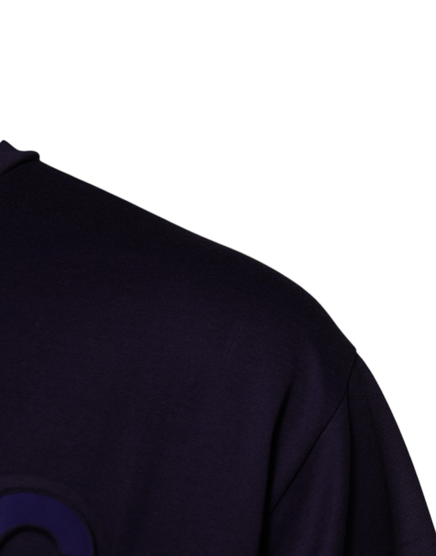 Marineblaues T-Shirt aus Baumwolle mit Rundhalsausschnitt und DG-Logo