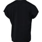 Dunkelblaues T-Shirt aus Baumwolle mit Rundhalsausschnitt und Logo-Krone