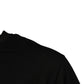 Schwarzes Baumwoll-T-Shirt mit Rundhalsausschnitt und DG-Logo
