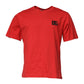Rotes Baumwoll-T-Shirt mit Rundhalsausschnitt und DG-Logo-Patch