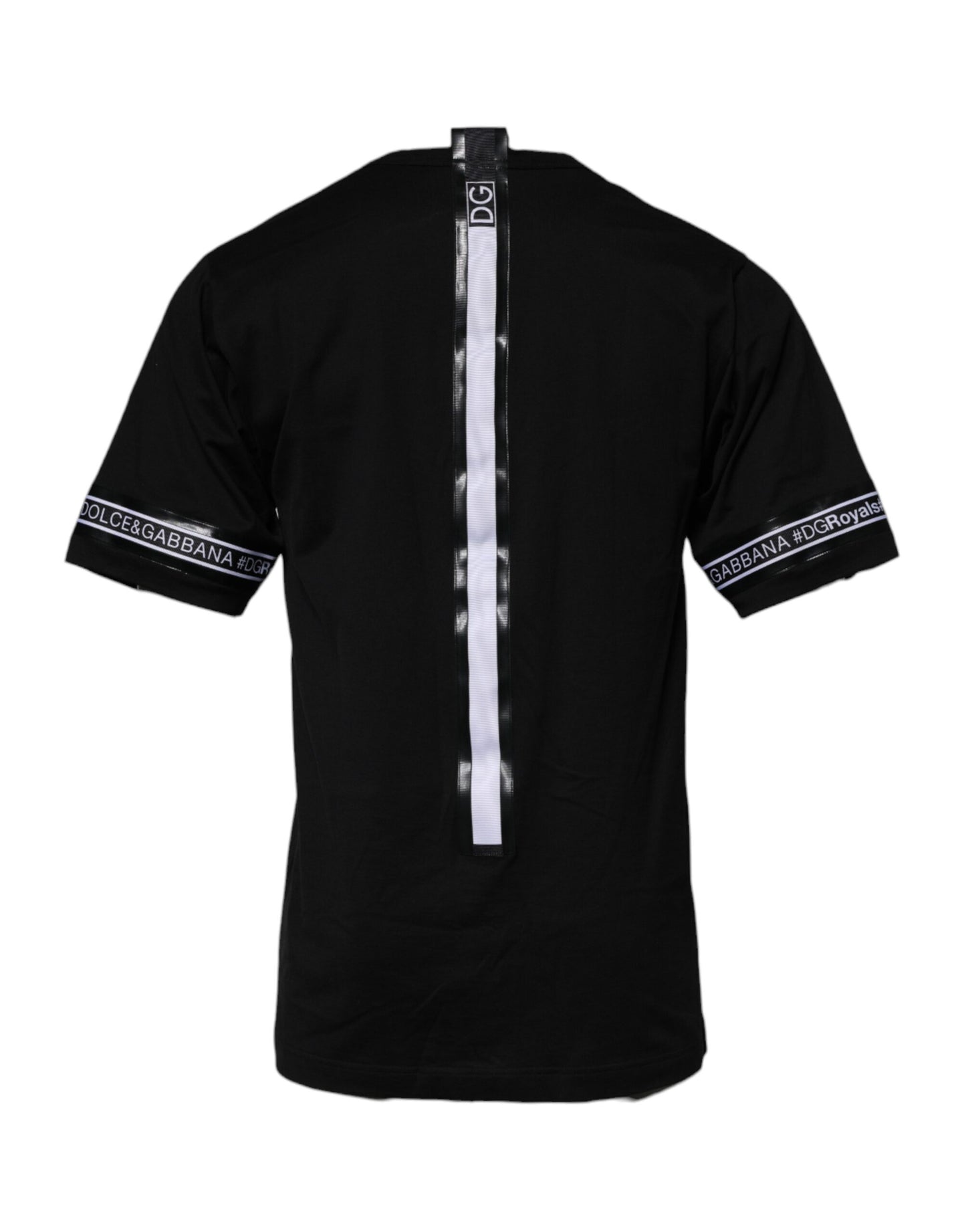 Schwarzes #DGMILLENNIALS Baumwoll-T-Shirt mit Rundhalsausschnitt
