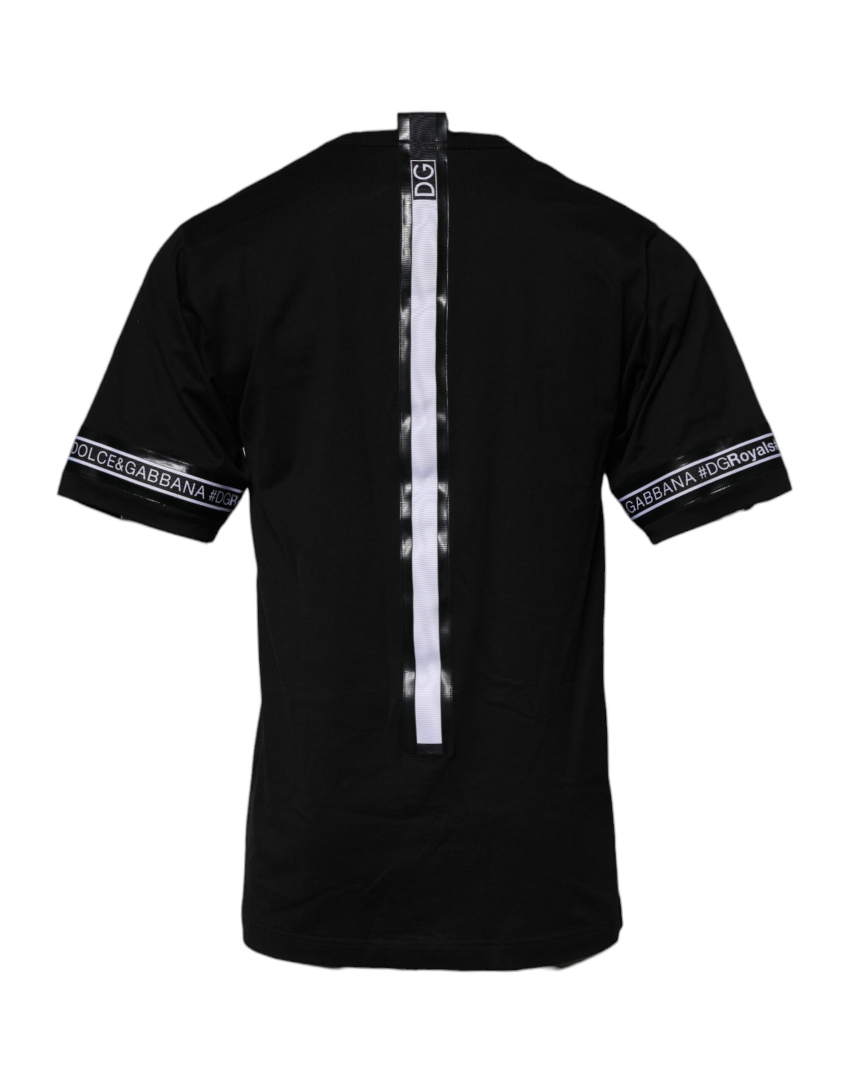 Schwarzes #DGMILLENNIALS Baumwoll-T-Shirt mit Rundhalsausschnitt