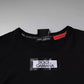 Schwarzes #DGMILLENNIALS Baumwoll-T-Shirt mit Rundhalsausschnitt