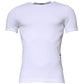 Weißes Unterwäsche-T-Shirt mit Rundhalsausschnitt und Stretch-Baumwolle