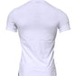 Weißes Unterwäsche-T-Shirt mit Rundhalsausschnitt und Stretch-Baumwolle