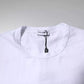Weißes Unterwäsche-T-Shirt mit Rundhalsausschnitt und Stretch-Baumwolle