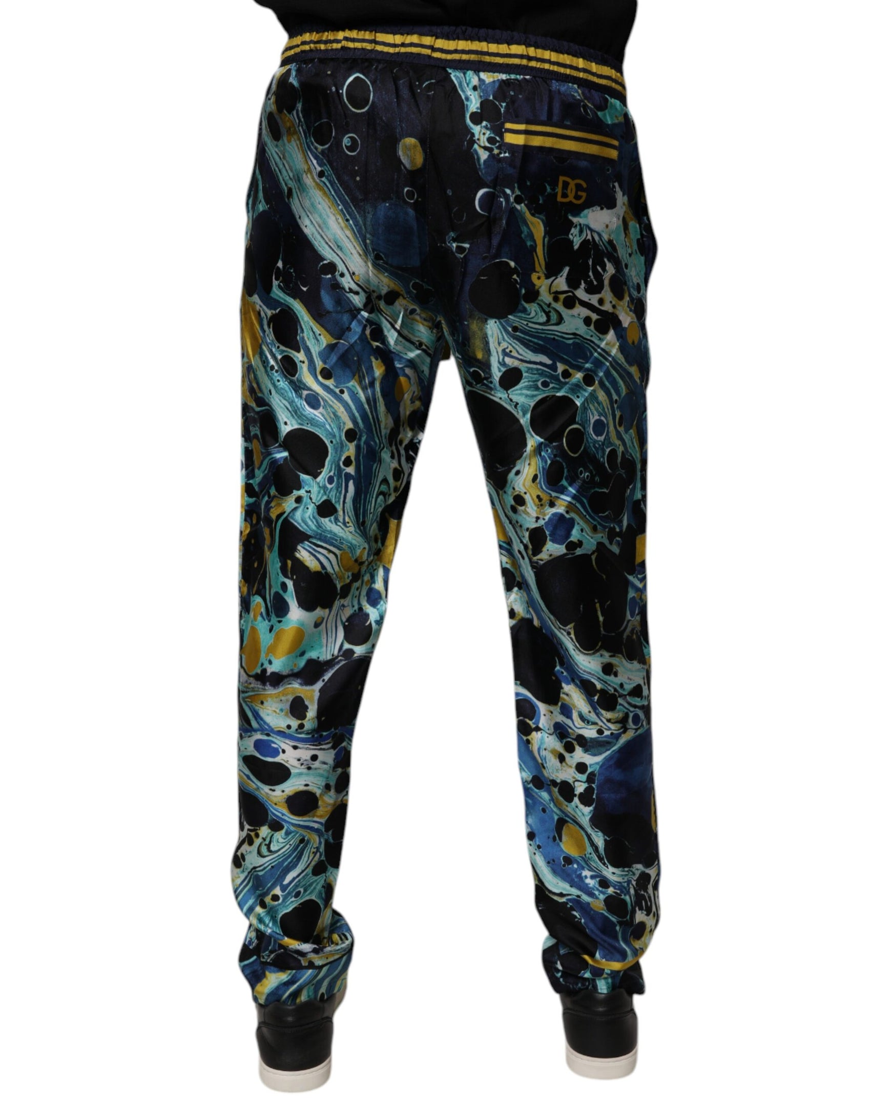 Jogginghose mit mehrfarbigem Marmor-Print