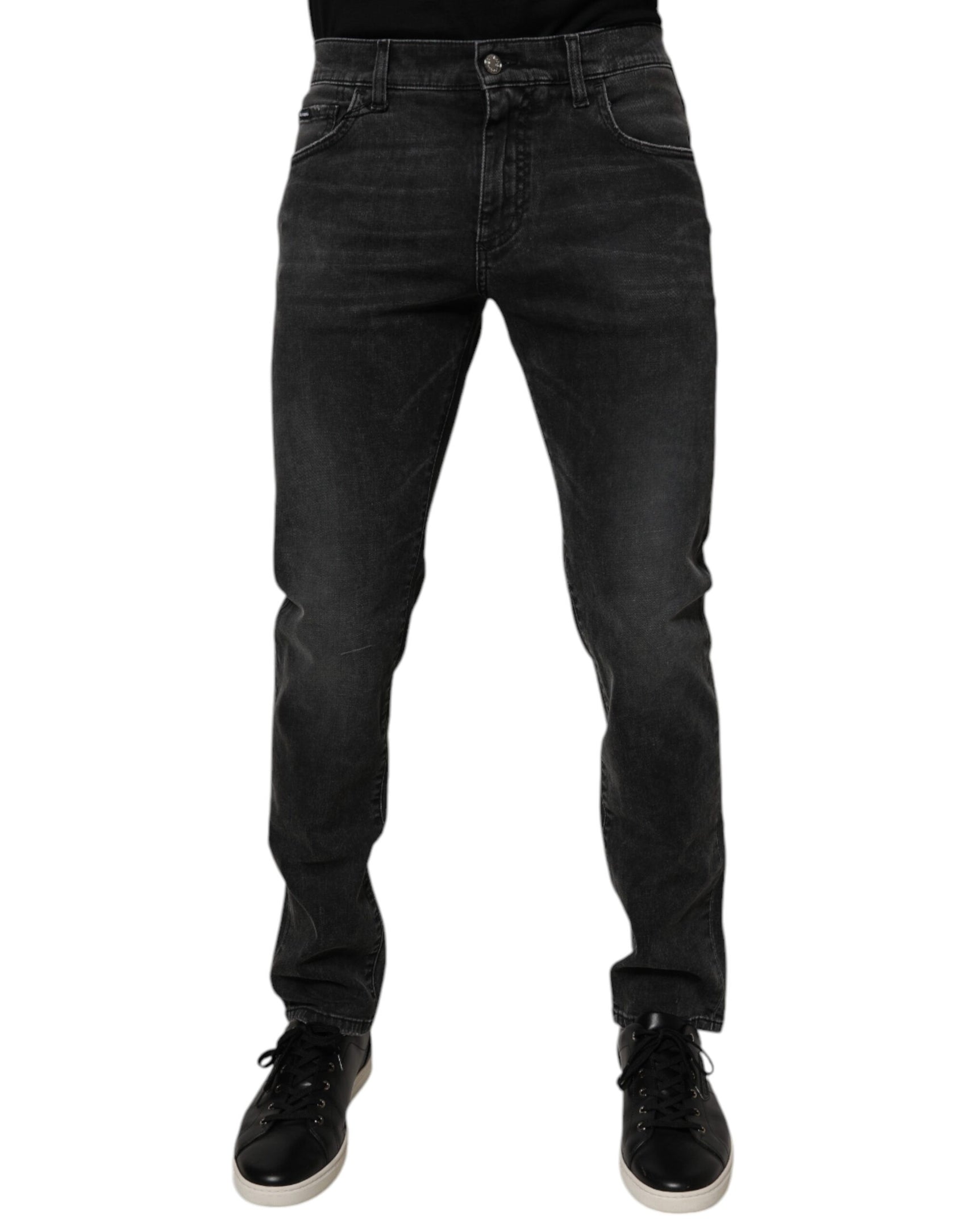 Schwarze Skinny Jeans aus Baumwollstretch für Herren