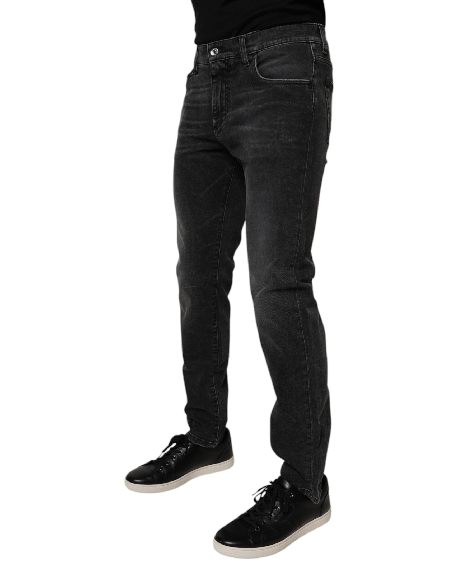 Schwarze Skinny Jeans aus Baumwollstretch für Herren