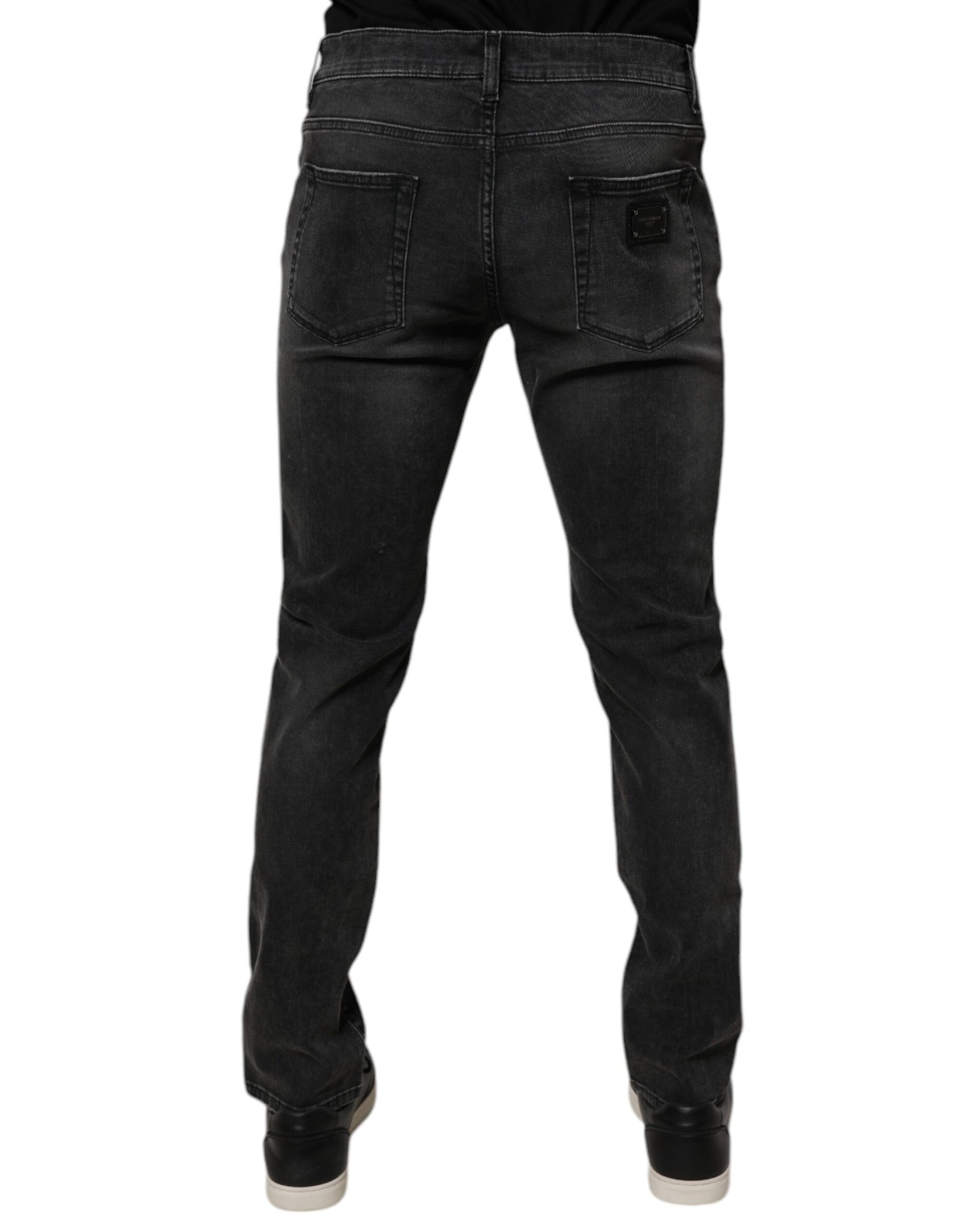 Schwarze Skinny Jeans aus Baumwollstretch für Herren